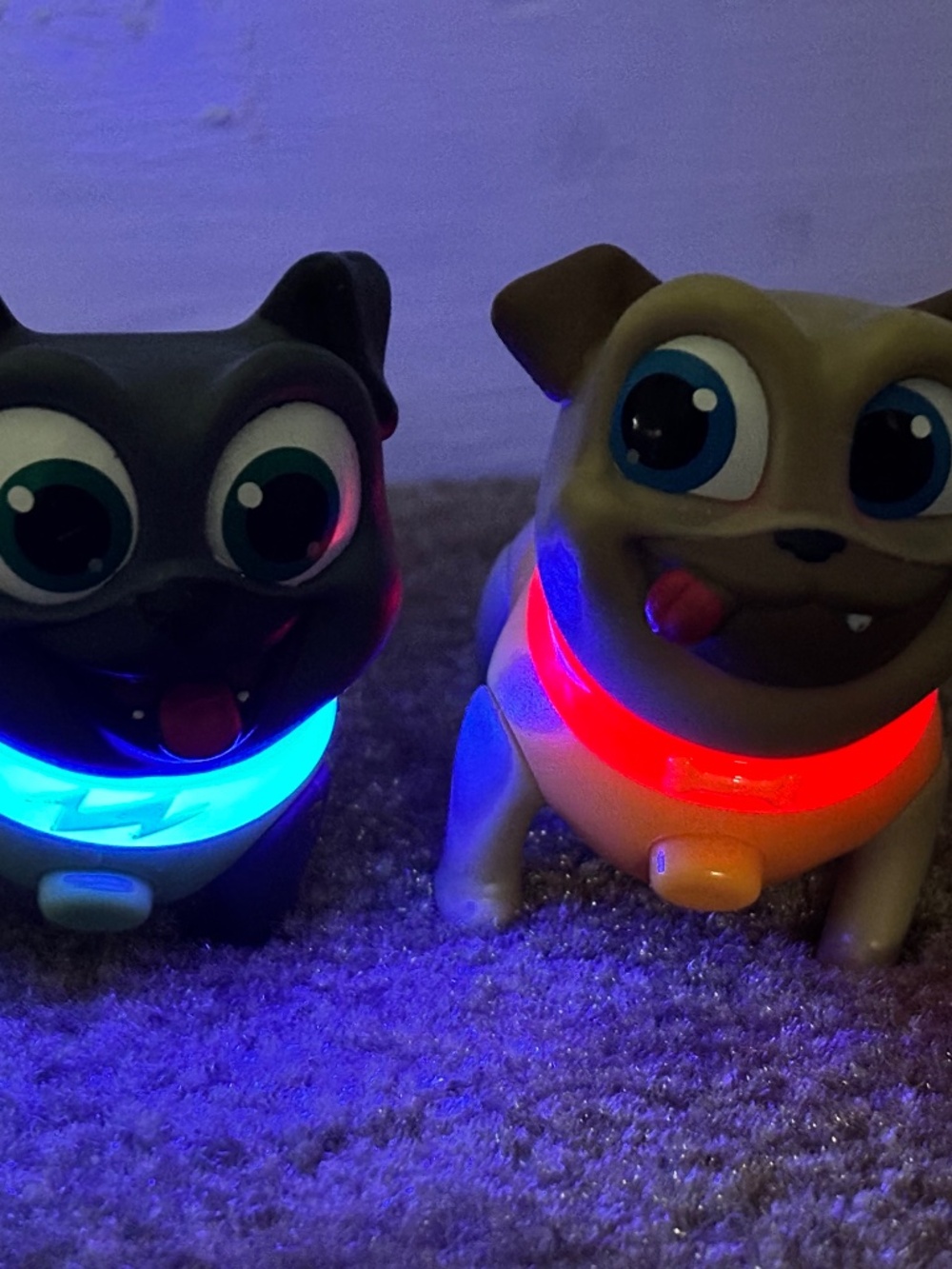 Disney Junior Puppy Dog Pals Scuba Light Up Bing & Rolly Toy Figures Set WORK